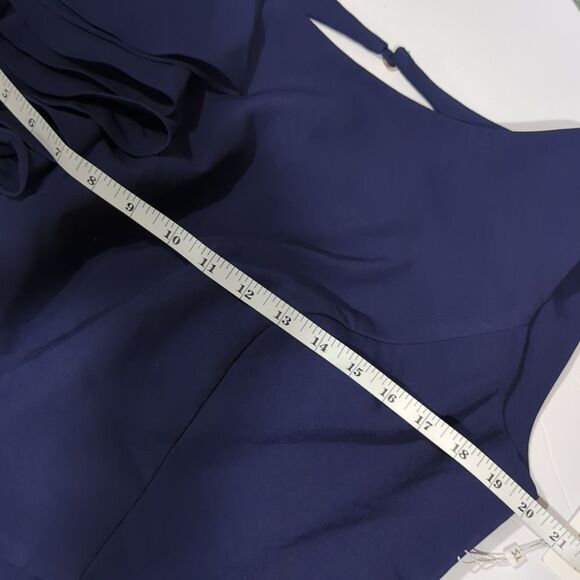 TS Couture Dress Womens 18W Blue Bow Detail Fit and Flare Tea Length NWT - Picture 8 of 10